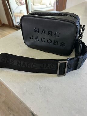 Marc Jacobs Black Embossed Leather Crossbody Belt Bag -NWOT